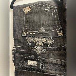 Embellished Guess premium bootcut denim jeans